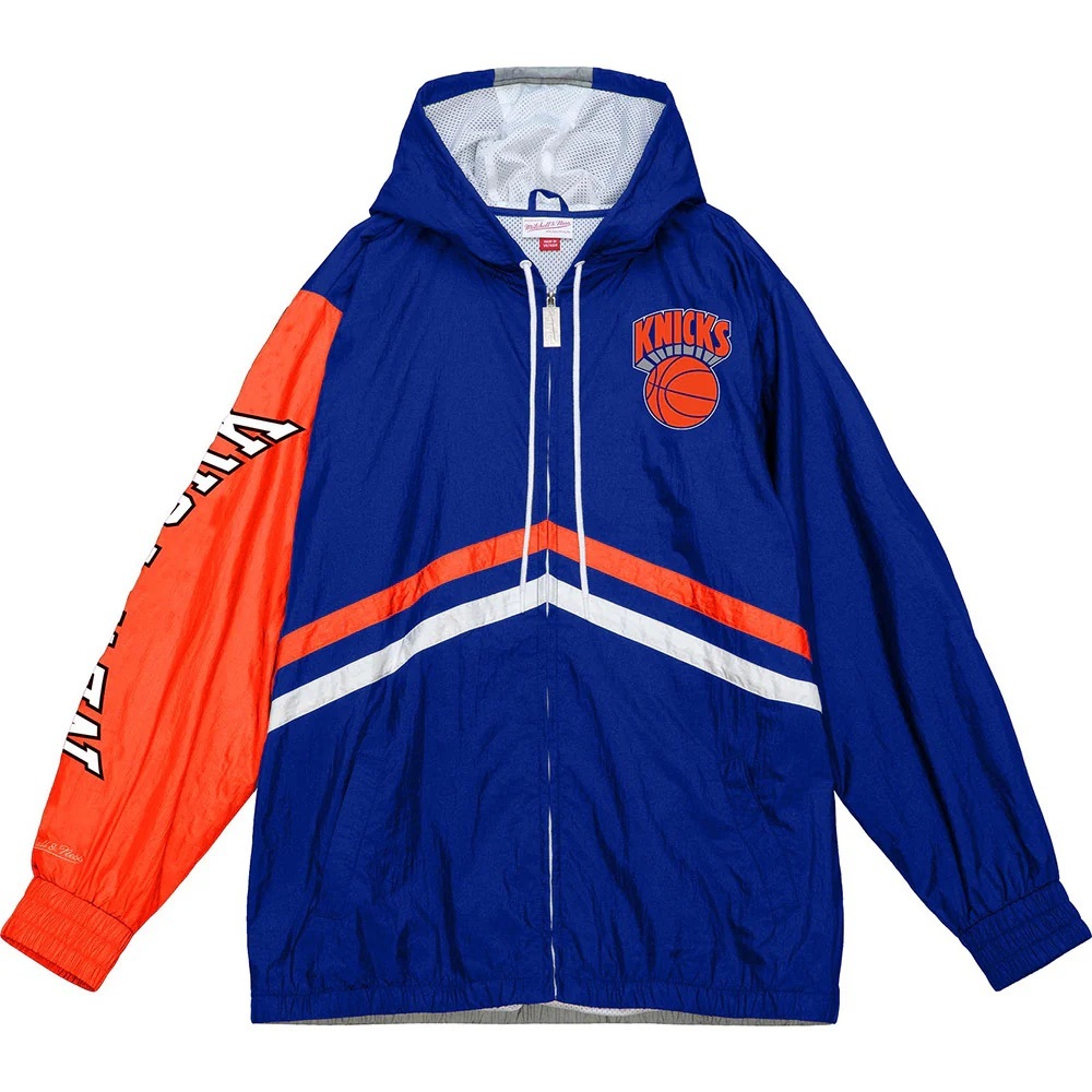 NWT Mitchell & Ness Knicks Undeniable Full Zip Windbreaker Jacket